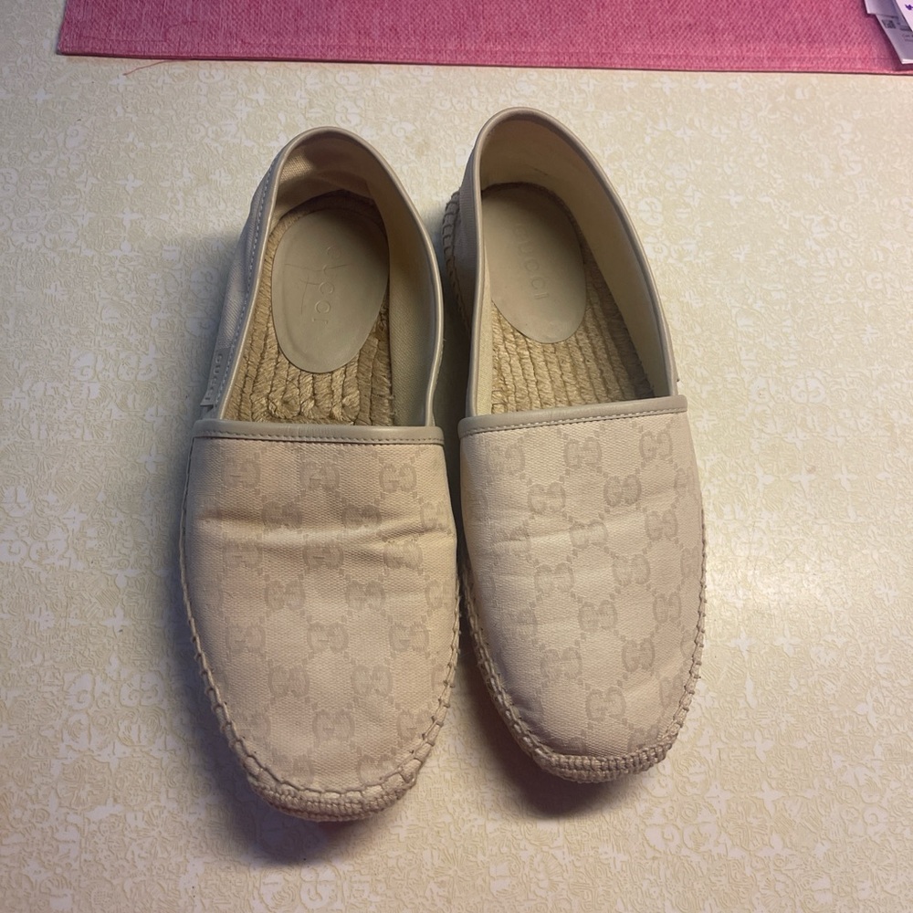 Gucci Light Beige Espadrille Shoes